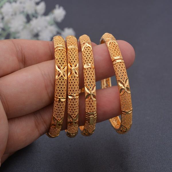 Gold Color Copper Coin Baby Bangles For Kids Cild Dubai Israel Jewelry Gold CuffBracelet Ring