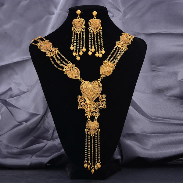 Wedding Gold Color Jewelry Sets For Women