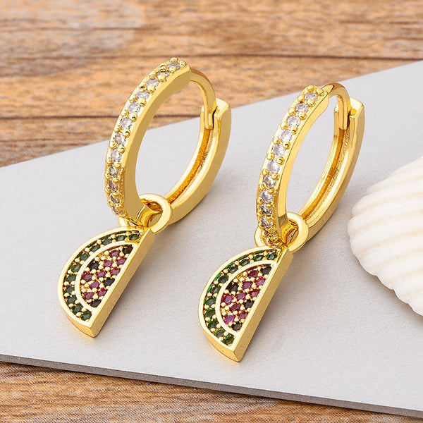 Fashion 10 Styles Semicircle Hoop Earrings Pendant For Women