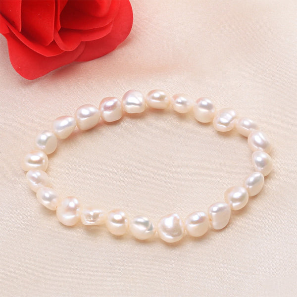 Pearl Bracelet for Women Jewelry ,Freshwater Cultured Baroque Pearl Stretch Bracelet