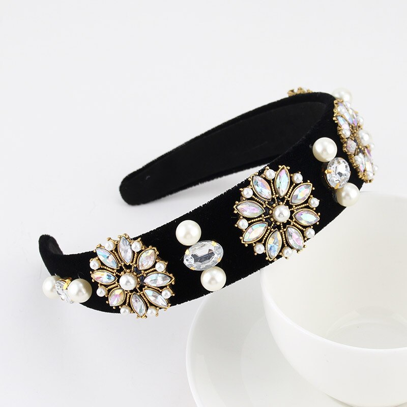 Luxury Baroque Rhinestone Headbands Hair Hoops