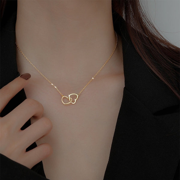 Trendy Titanium Stainless SteelLove Heart Choker Necklaces For Women