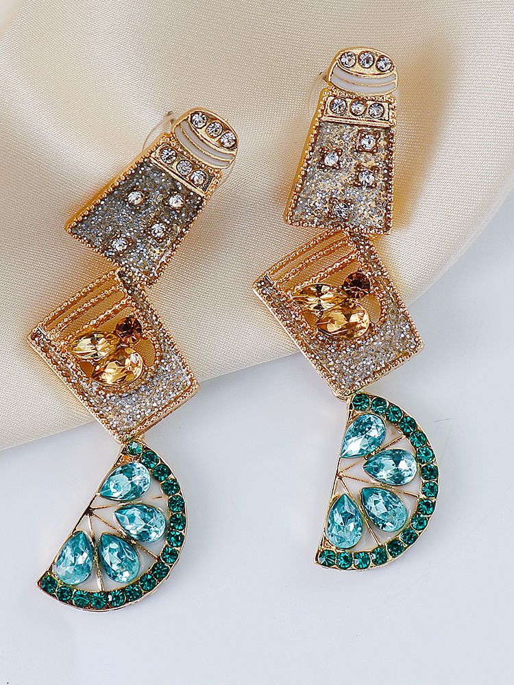 New Christmas Rhinestones Dangle Earrings