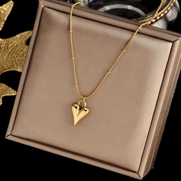 Temperament Heart Pendant Chain Necklace for Women