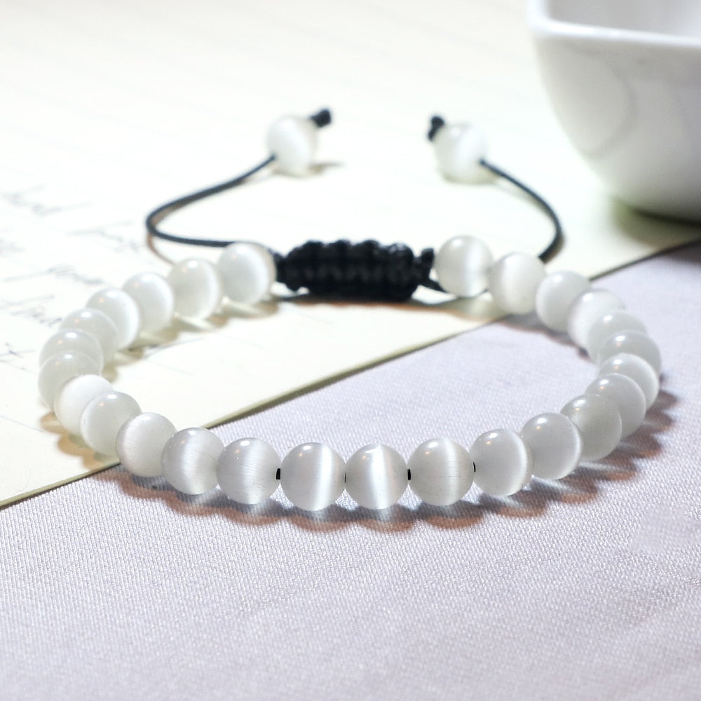 Trendy Simple Women Natural Cat Eyes Beads Bracelets