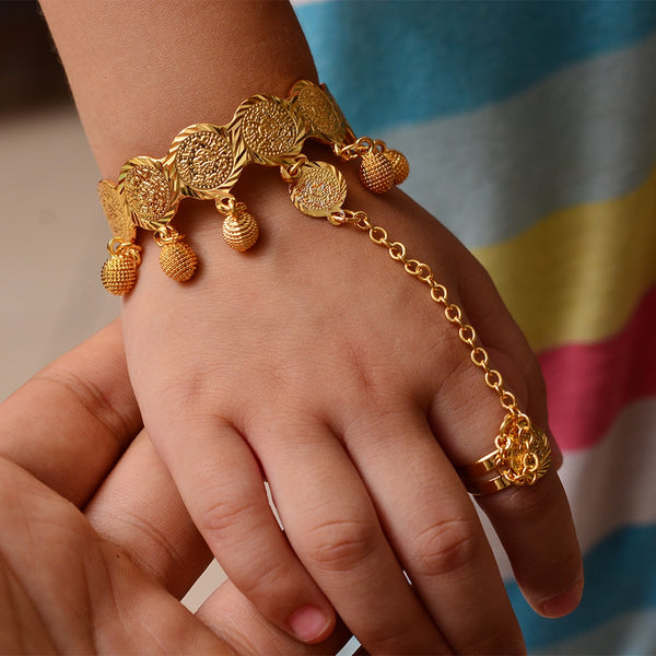 Gold Color Coin BanglesFor Girl baby Bracelet