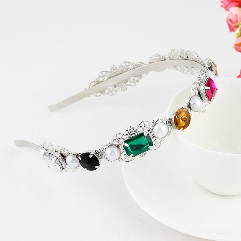 Luxury Baroque Rhinestone Headbands Hair Hoops