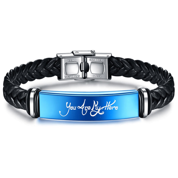 Men Custom Personalize Engrave Jewelry Bracelets