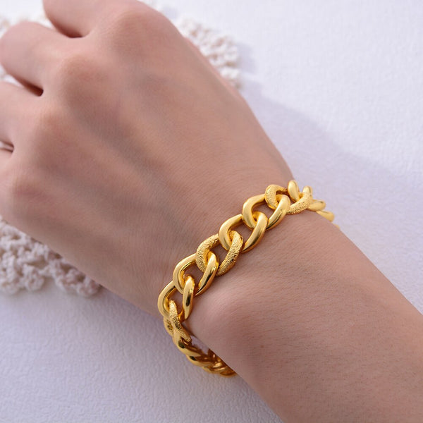 24K 20cm Dubai Bangles Jewellery Ethiopian Bracelets for Women