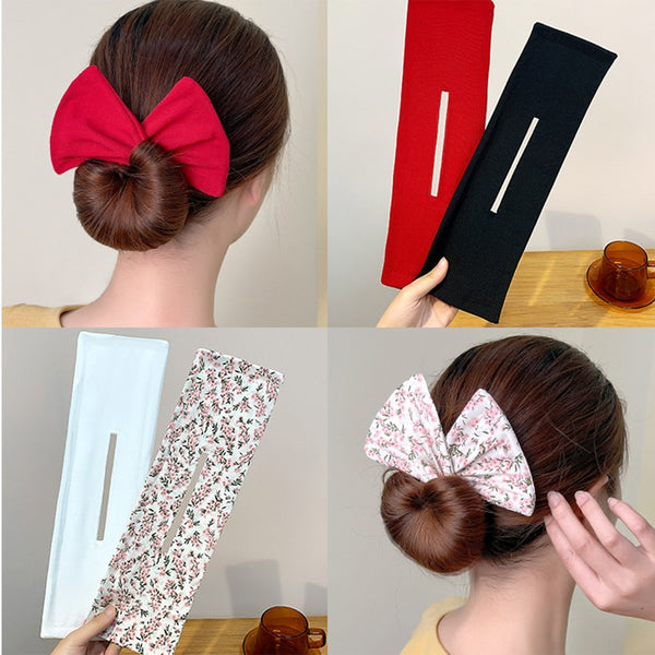 1PC Multicolor Deft Bun Print Headband Hairpin