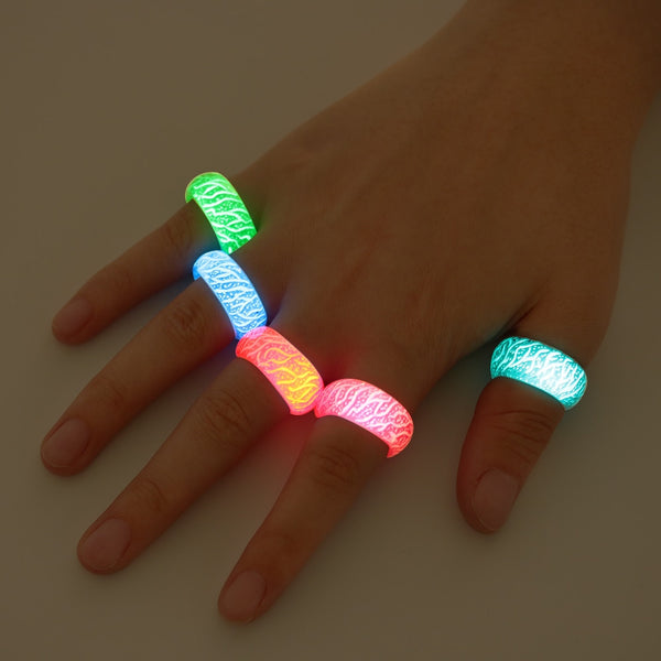 1Pc Night Light Luminous Resin Ring