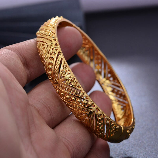 1pcs/lot Indian Bangles Gold color Bangle Bracelet Dubai Bangles For Women