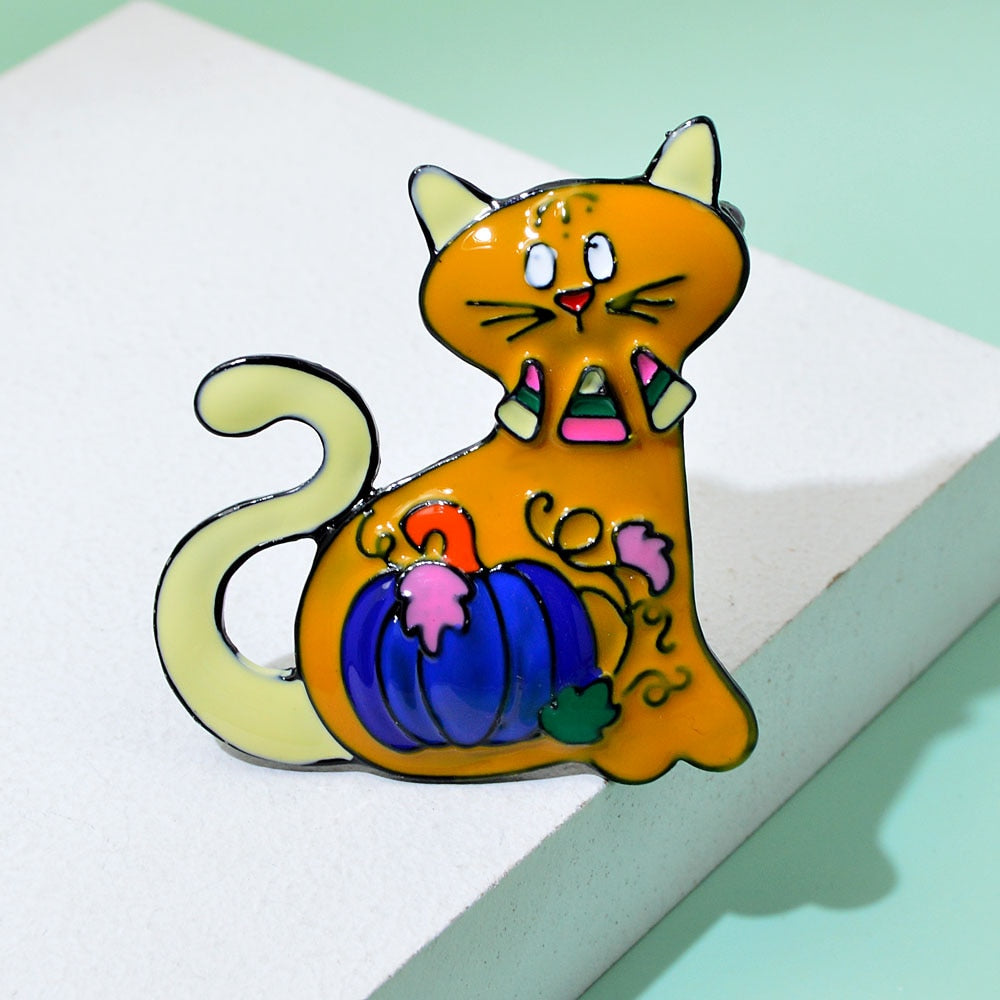 New Cute Cat Brooches and Pins for Kids Women