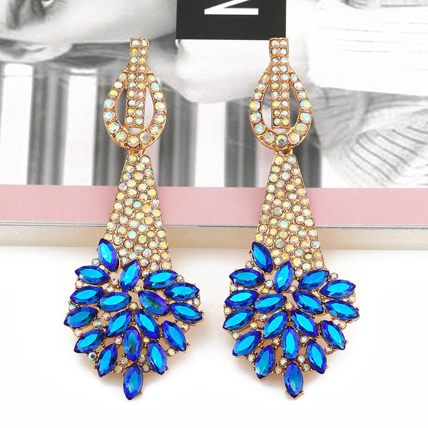 New Arrival Vintage Hollow Crystal Drop Earrings