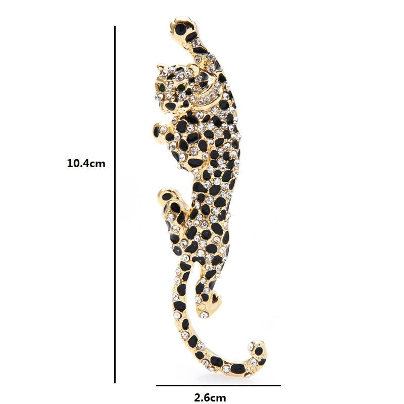 Big Climbing Leopard Brooch Pins For Women And Men