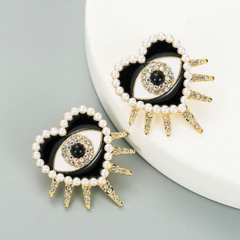 Oorbellen Heart Shaped Eye Stud Earrings For Women