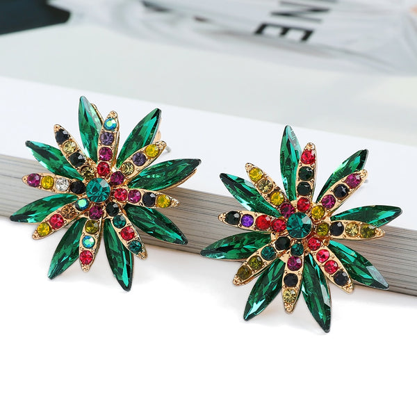 Korean Fashion Green Stud Earrings For Women