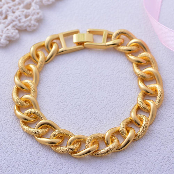 Women Man Bracelets Arab Dubai Gold Color Bangles Bracelets Middle East Wedding Bride Jewelry