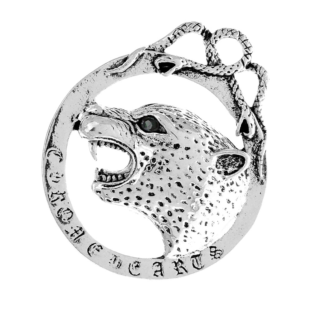 Vintage Domineering Wolf Head Brooches For Men