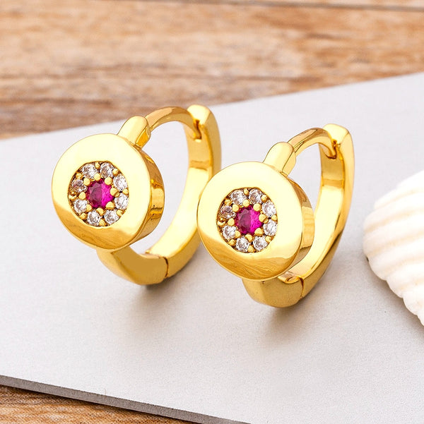 Fashion Design Korean Round Statement Stud Earrings For Women