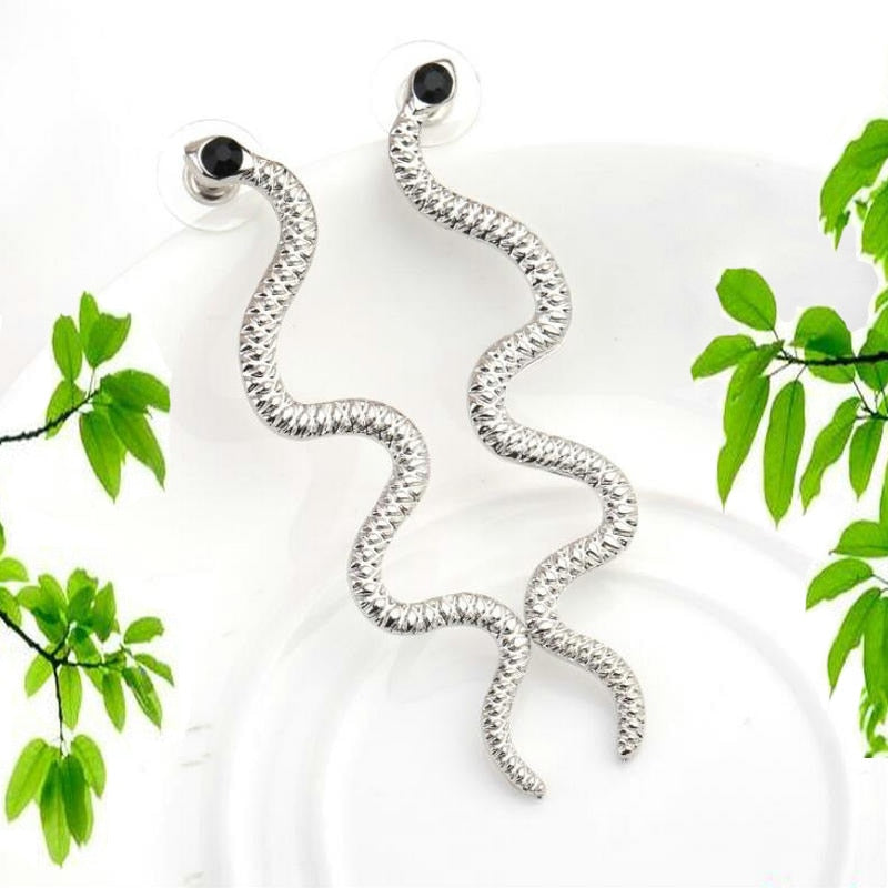 Oorbellen Zinc Alloy Statement Snake Shape Earrings For Women