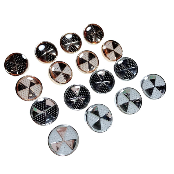 50pcs 12mm New Plating Buttons  Gold/Silver DIY Apparel Sewing Accessories Shirt