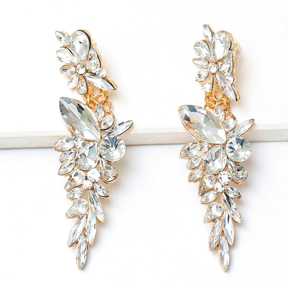 New Colorful Rhinestone Earrings High Quality Crystal Drop Earring