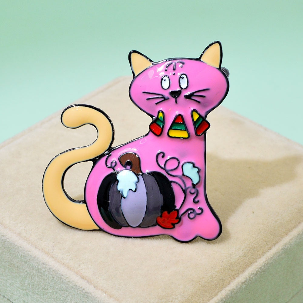 New Cute Cat Brooches and Pins for Kids Women