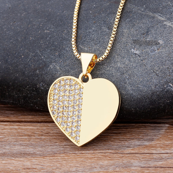 Luxury Romantic Heart Pendant Necklace