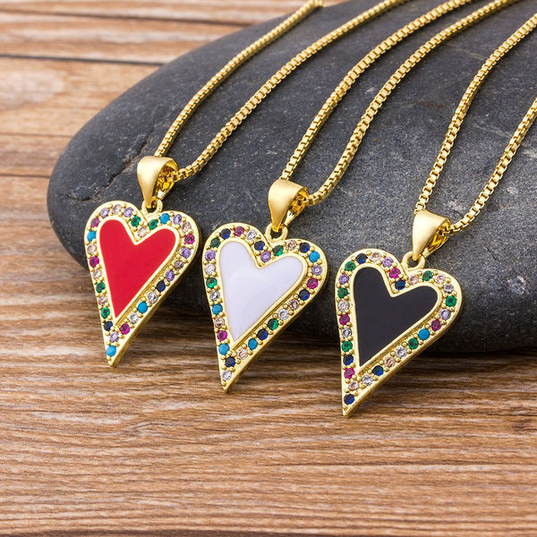 Classic Heart Pendant Necklaces Women