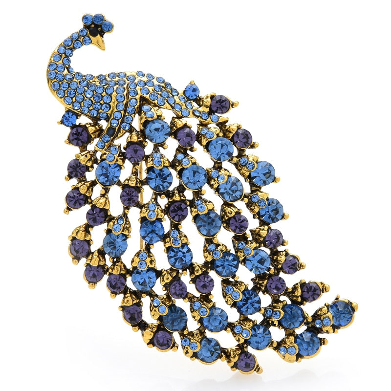 Normal Size Peacock Brooches For Women