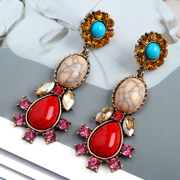 Luxury Design Irregular Long Dangle Earrings For Women