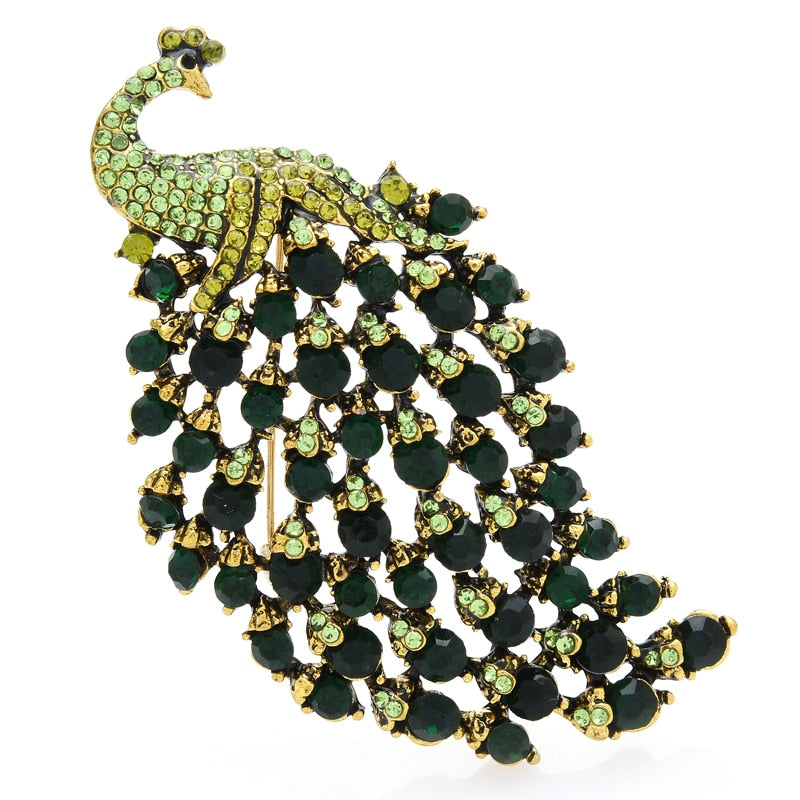 Normal Size Peacock Brooches For Women