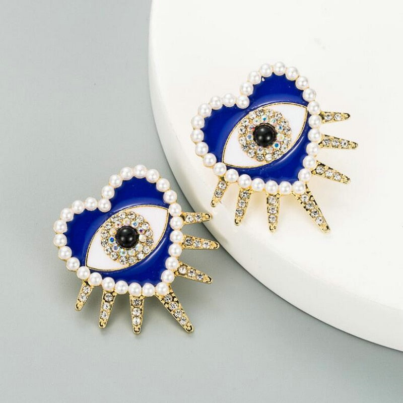 Oorbellen Heart Shaped Eye Stud Earrings For Women