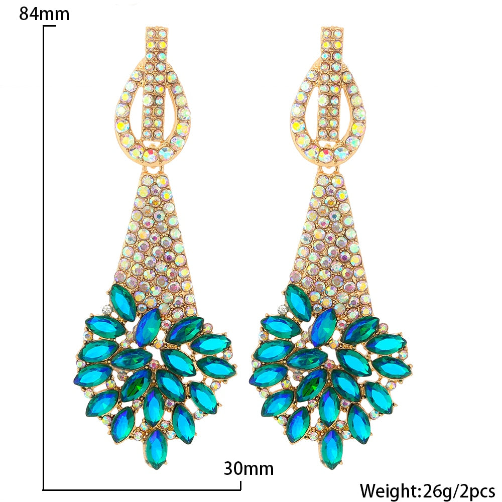 New Arrival Vintage Hollow Crystal Drop Earrings