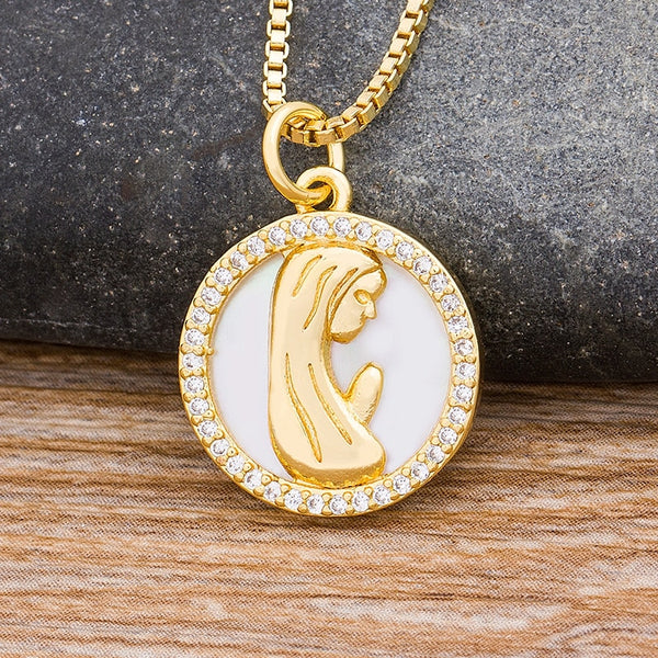 Top Quality Gold Color Hot Sale Virgin Mary Necklace