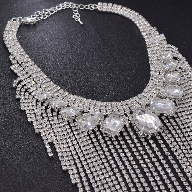 Long Tassel Luxury Women necklace jewelry for bride Women