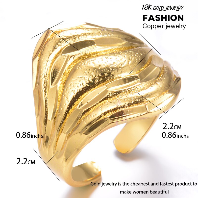 gold color retro men women frosted rings