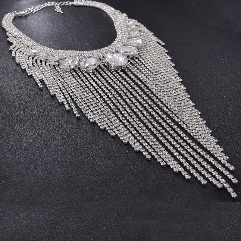 Long Tassel Luxury Women necklace jewelry for bride Women