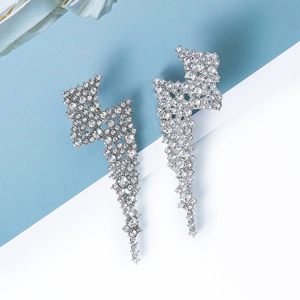 Bohemian Long Lightning Rhinestone Earrings For Women