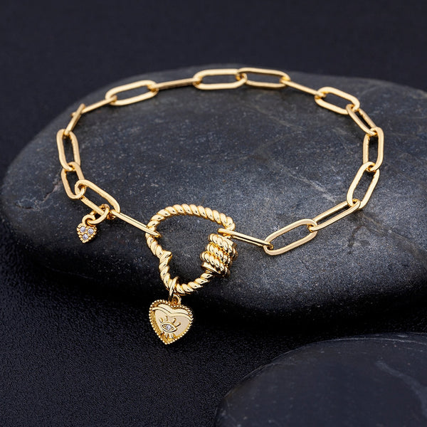 New Fashion Chain Heart Bracelets For Man Women