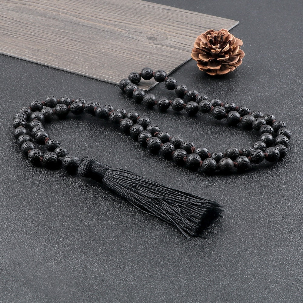 New 8mm Shiny Black Onyx Stone Beads Necklace Men Beads