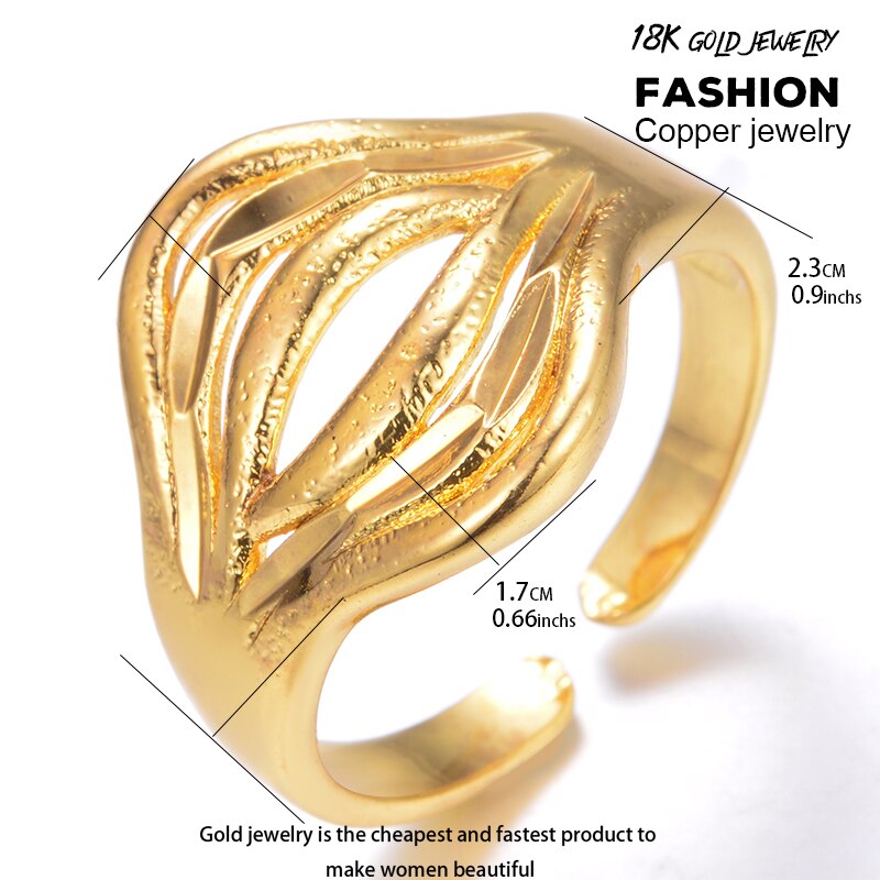 gold color retro men women frosted rings