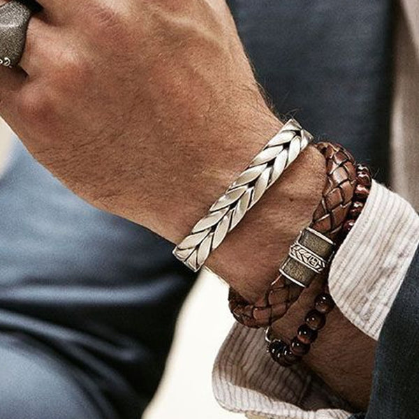 men bangles/Stainless Steel/Vintage/leather/fashion/Bangles Bracelets