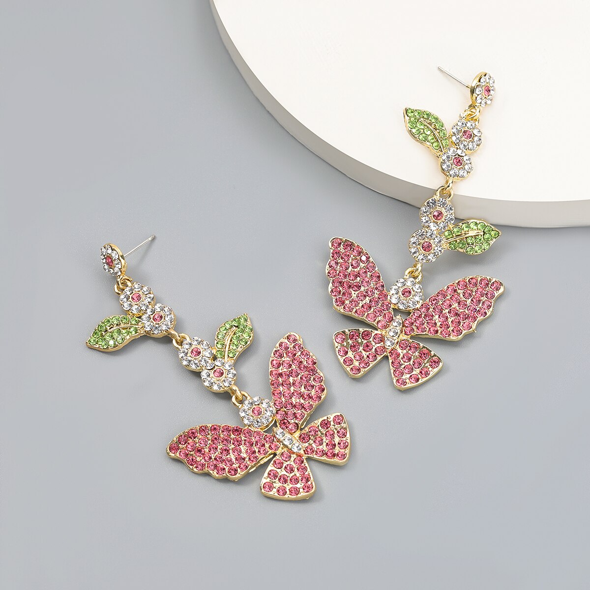 Pauli Manfi Fashion Metal Acrylic Butterfly Earrings Women