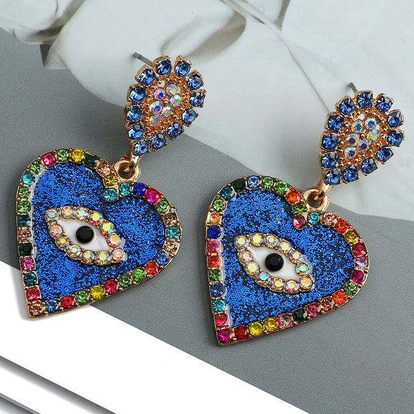 Korean Fashion Sweet Heart Dangle Drop Earrings For Women