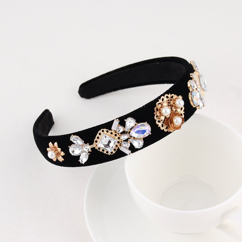 Luxury Baroque Rhinestone Headbands Hair Hoops