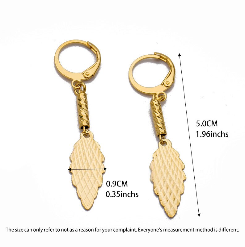 Arabic wedding Gold Color jewelry Dubai Earrings for women