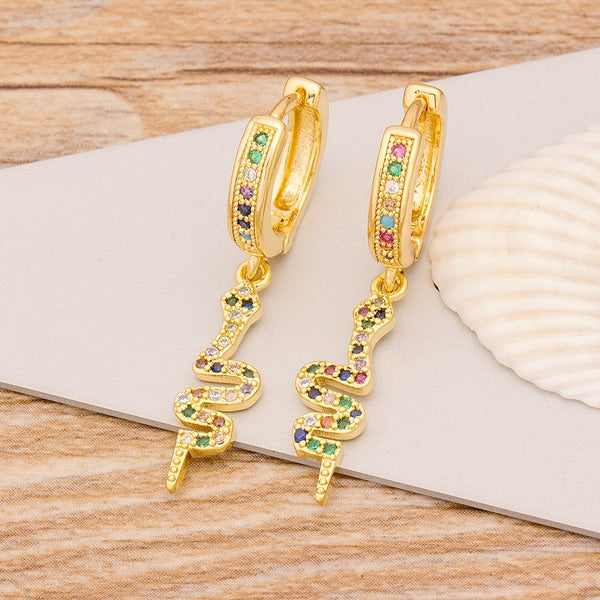 New Design Punk Style Long Snake Earrings for Women