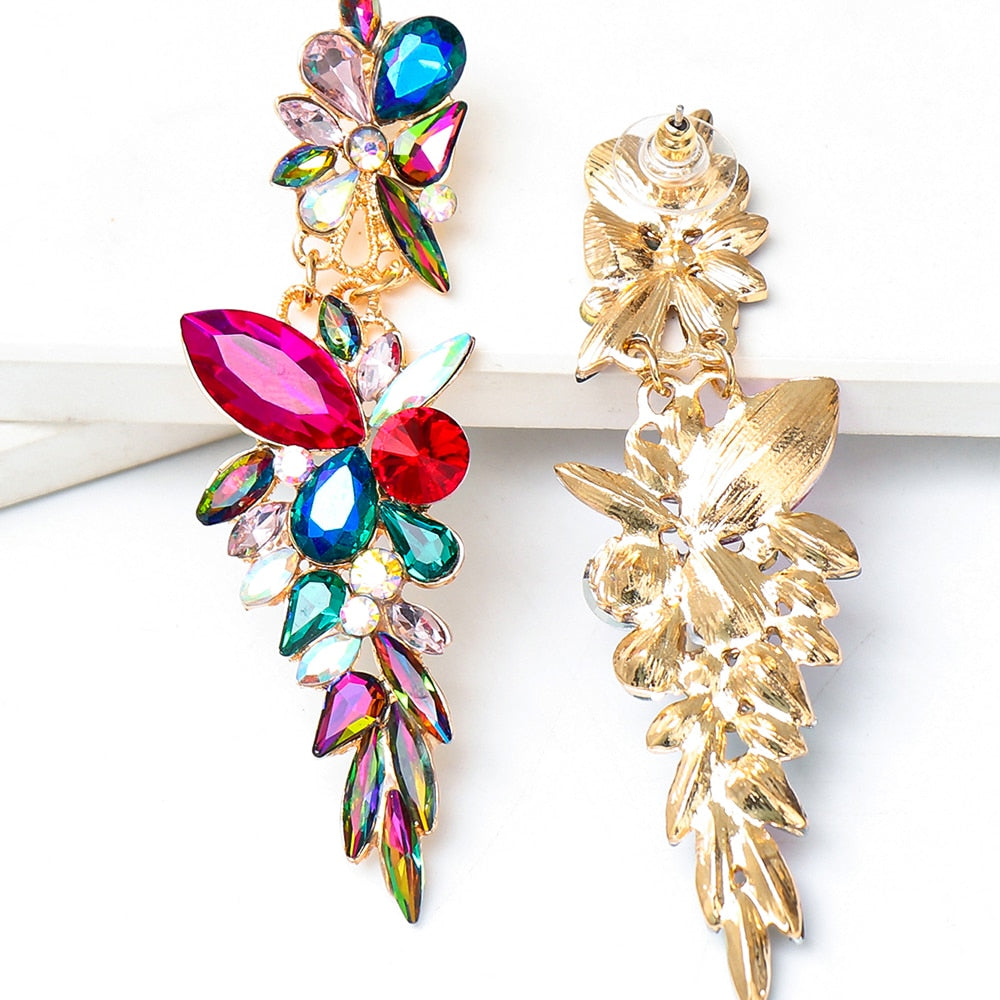 New Colorful Rhinestone Earrings High Quality Crystal Drop Earring